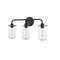 Z-Lite Delaney 3 Light Vanity, Matte Black & Clear 471-3V-MB - alternate 5